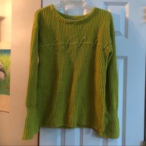 Womens lime green sweater.  NWOT.  NEVER WORN.